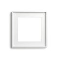 A white picture frame on a white background Royalty Free Stock Photo