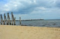 White pier by the Baltic Sea Royalty Free Stock Photo
