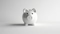 The White Piggy Bank.AI generated image Royalty Free Stock Photo