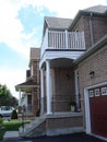 White pillar porch and deck Royalty Free Stock Photo