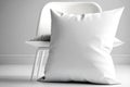 White pillow mock up minimal design. Mockup template