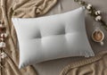 A white pillow with a smooth Royalty Free Stock Photo