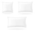 White pillow to sleep vector illustration