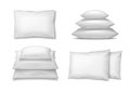 White Pillows Realistic Set Royalty Free Stock Photo