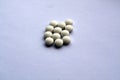 White pills on white with blur effect Royalty Free Stock Photo
