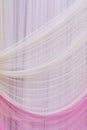 White and pink cloth background abstract with soft waves Royalty Free Stock Photo