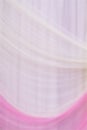 White and pink cloth blur background abstract with soft waves Royalty Free Stock Photo