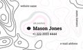 White and pink creative business card template