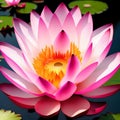 White and pink lotus flowers blossoming in splendor Royalty Free Stock Photo