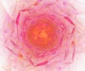 White, pink and orange abstract background with fractal rose tex Royalty Free Stock Photo