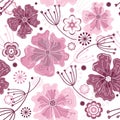 White and pink seamless floral pattern Royalty Free Stock Photo
