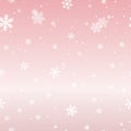 White pink snowflake background