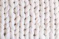 White plaid big knit. texture pigtail knitted blanket