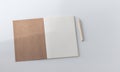 White plain diary or blank journal for writing memo, note and message Royalty Free Stock Photo