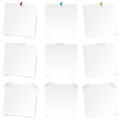 White plain stickers - set of stickers - notes - noteboard - reminder - to do list