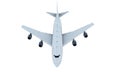White plane flying. airplane boeing 747. Isolate Royalty Free Stock Photo