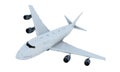 White plane flying. airplane boeing 747. Isolate Royalty Free Stock Photo