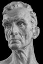 White plaster bust, sculptural portrait of the Master