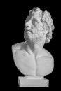 Plaster bust sculpture portrait of a man with a beard