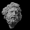 White plaster portrait sculpture of Laocoon