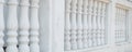 White Plaster Sculpture Balusters in Old Building