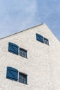 White plastered gable facade Ystad Sweden