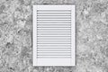 White Plastic Air Ventilation Grille Window. 3d Rendering Royalty Free Stock Photo