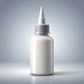 White Plastic Applicator Bottle Mockup Royalty Free Stock Photo