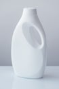 White plastic bottle container for liquid detergent