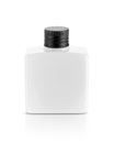 White plastic bottle for cosmetic or toiletry product design mock-up Royalty Free Stock Photo