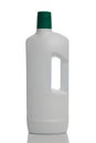 White plastic bottle green cap Royalty Free Stock Photo