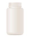 White plastic bottle isolated