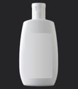 White plastic bottle isolated on black Royalty Free Stock Photo