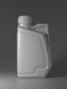 White Plastic Bottle for muck up. 3D Render