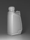 White Plastic Bottle for muck up. 3D Render