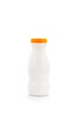 White plastic bottle with orange cover on top