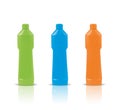 White plastic bottle with purple cap Royalty Free Stock Photo