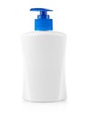 White plastic bottle, shampoo or soap container Royalty Free Stock Photo