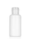White plastic bottle with spray Royalty Free Stock Photo