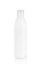 White plastic bottle with spray on white Royalty Free Stock Photo