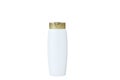 White plastic bottle with a yellow lid. isolate Royalty Free Stock Photo