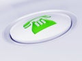 White plastic button Royalty Free Stock Photo