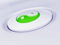 White plastic button Royalty Free Stock Photo