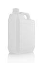 White plastic canister