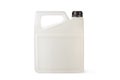 White plastic canister for household chemicals