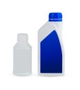 White Plastic container for Engine treatment products oil isolated on white Royalty Free Stock Photo