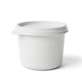 White plastic container isolated on white background isolated on white background Royalty Free Stock Photo