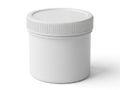 White plastic container isolated on white background Royalty Free Stock Photo