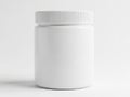 White plastic container isolated on white background Royalty Free Stock Photo