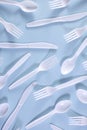 White Plastic Cutlery Royalty Free Stock Photo